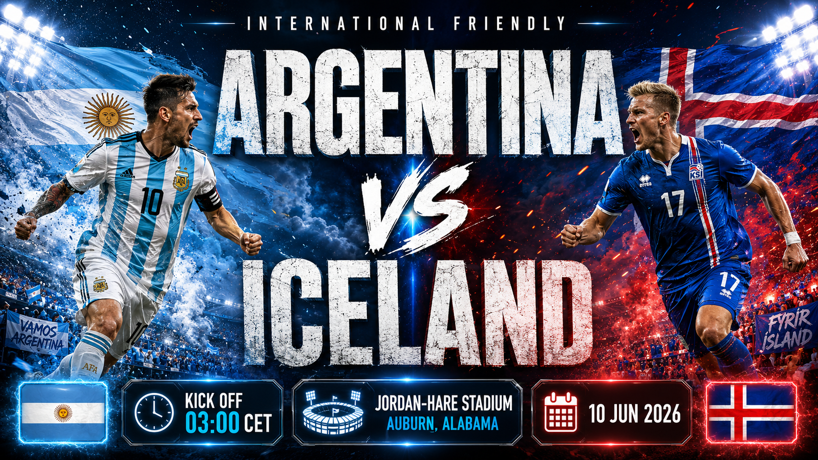 Argentina - Island : Regerande mästarna slipar formen i Alabama – nordborna söker sin identitet