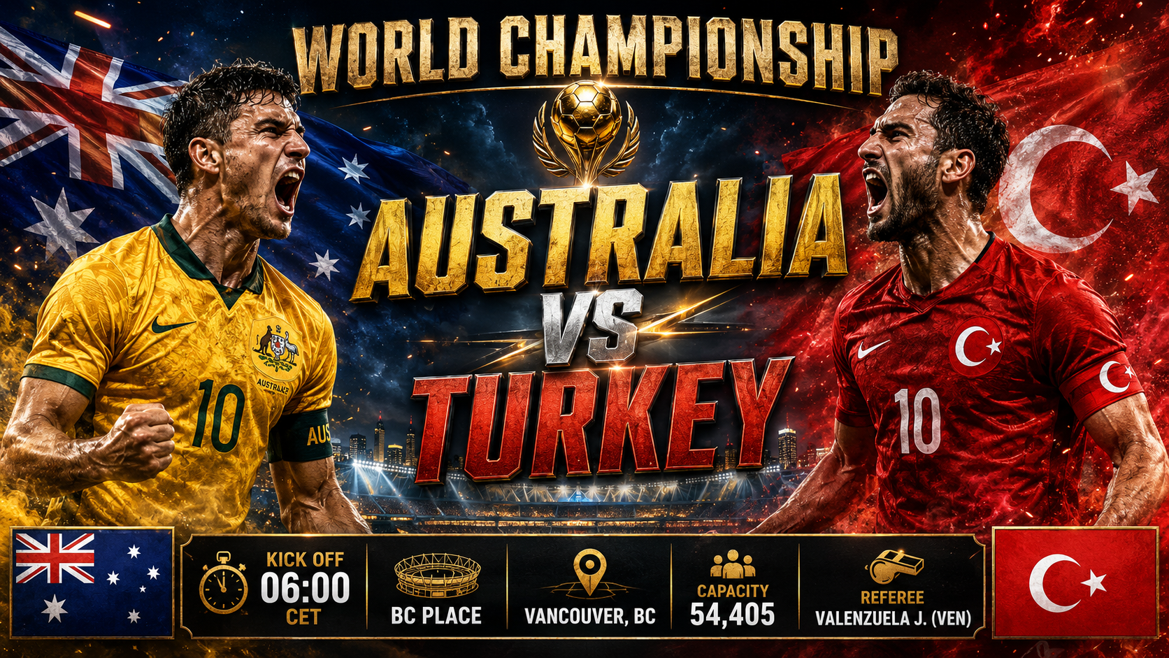 Australien - Turkiet : Långväntad turkisk återkomst ställs mot "The Socceroos" svårforcerade mur i Vancouver